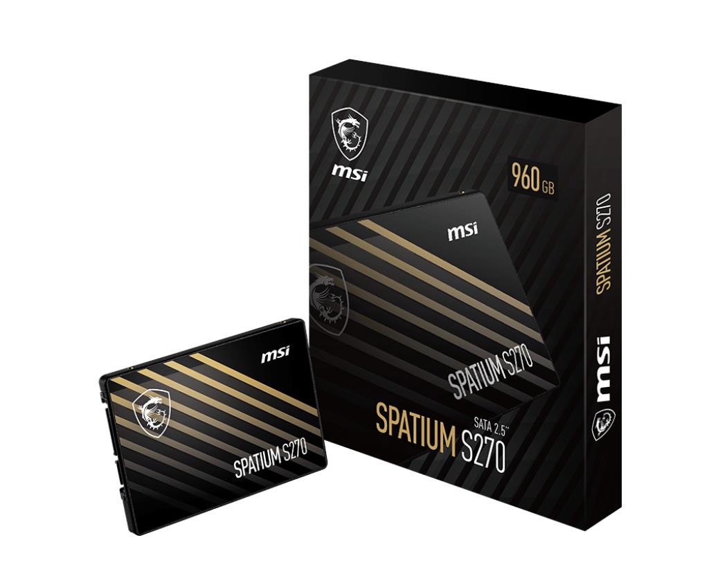 SSD|MSI|SPATIUM S270|960GB|SATA|3D NAND|Write speed 450 MBytes/sec|Read