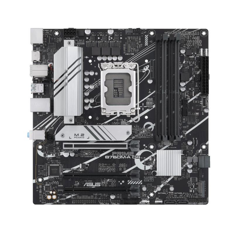 Mainboard|ASUS|Intel B760 Express|LGA1700|Micro-ATX|Memory DDR4|Memory slots 4|1xPCI-Express