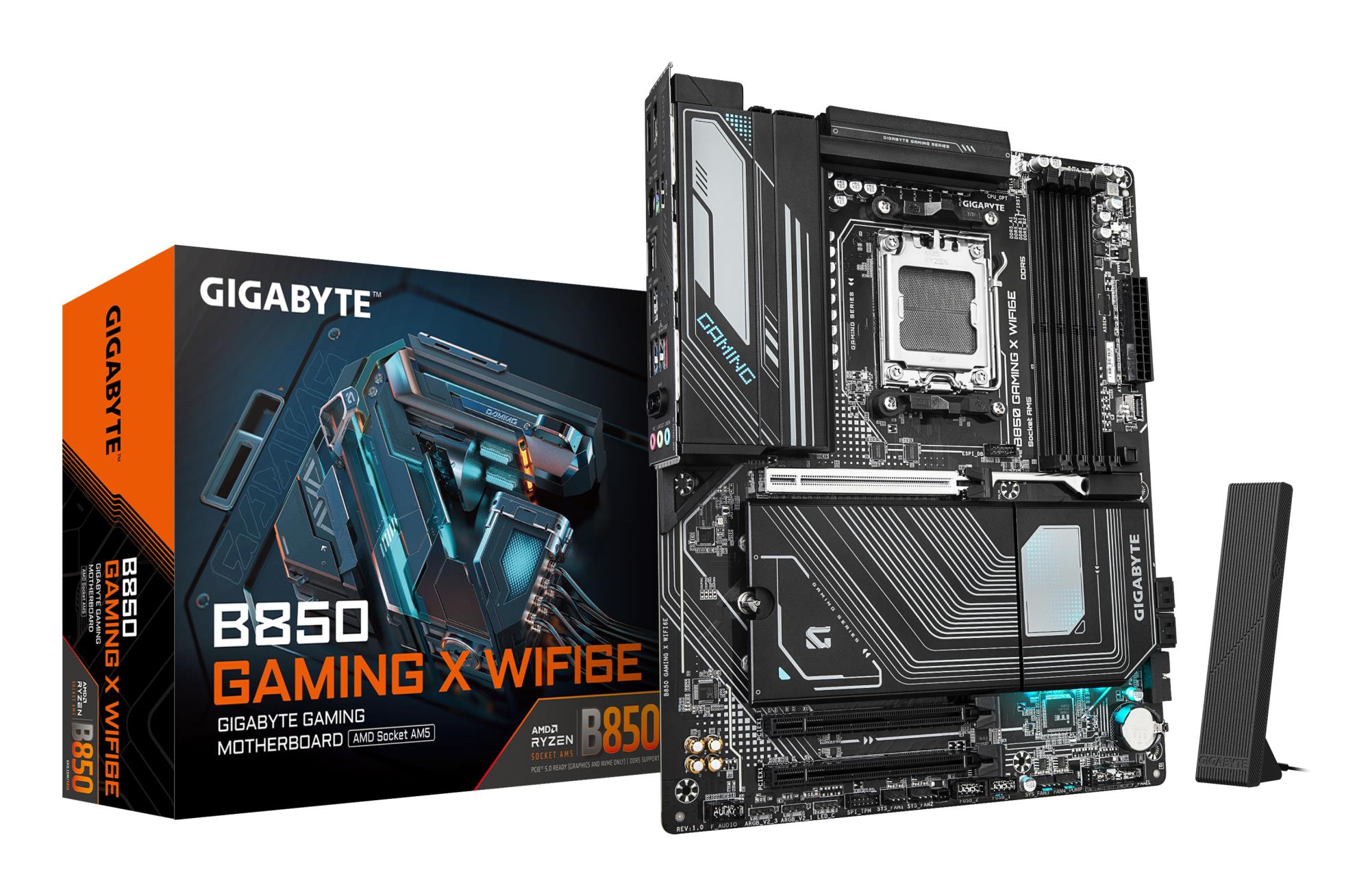 Mainboard|GIGABYTE|AMD B850|Socket AM5|ATX|RAM DDR5-SDRAM|4xSlots|Wi-Fi Yes|Bluetooth Yes|3xNumber