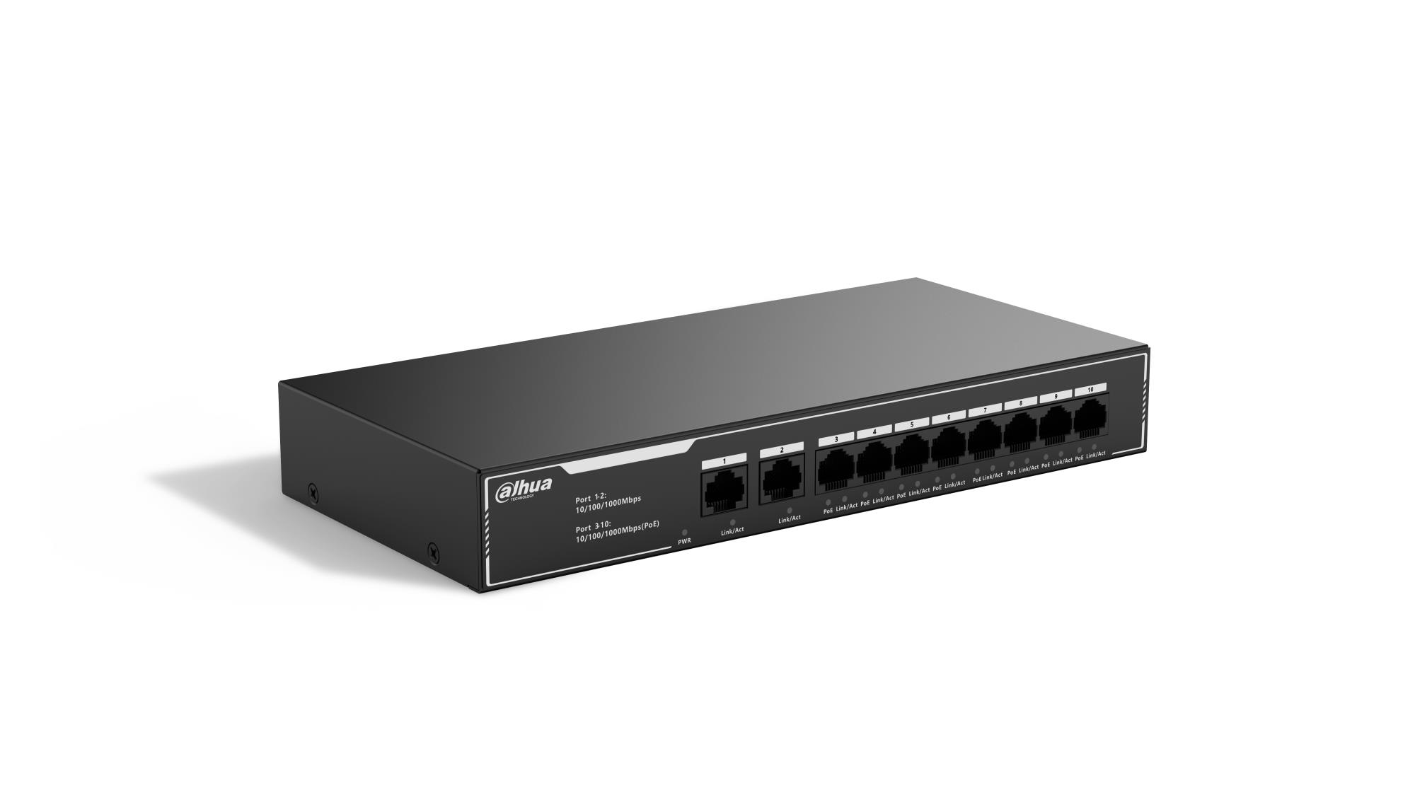 Switch|DAHUA|10-Port Economical Gigabit PoE Switch with