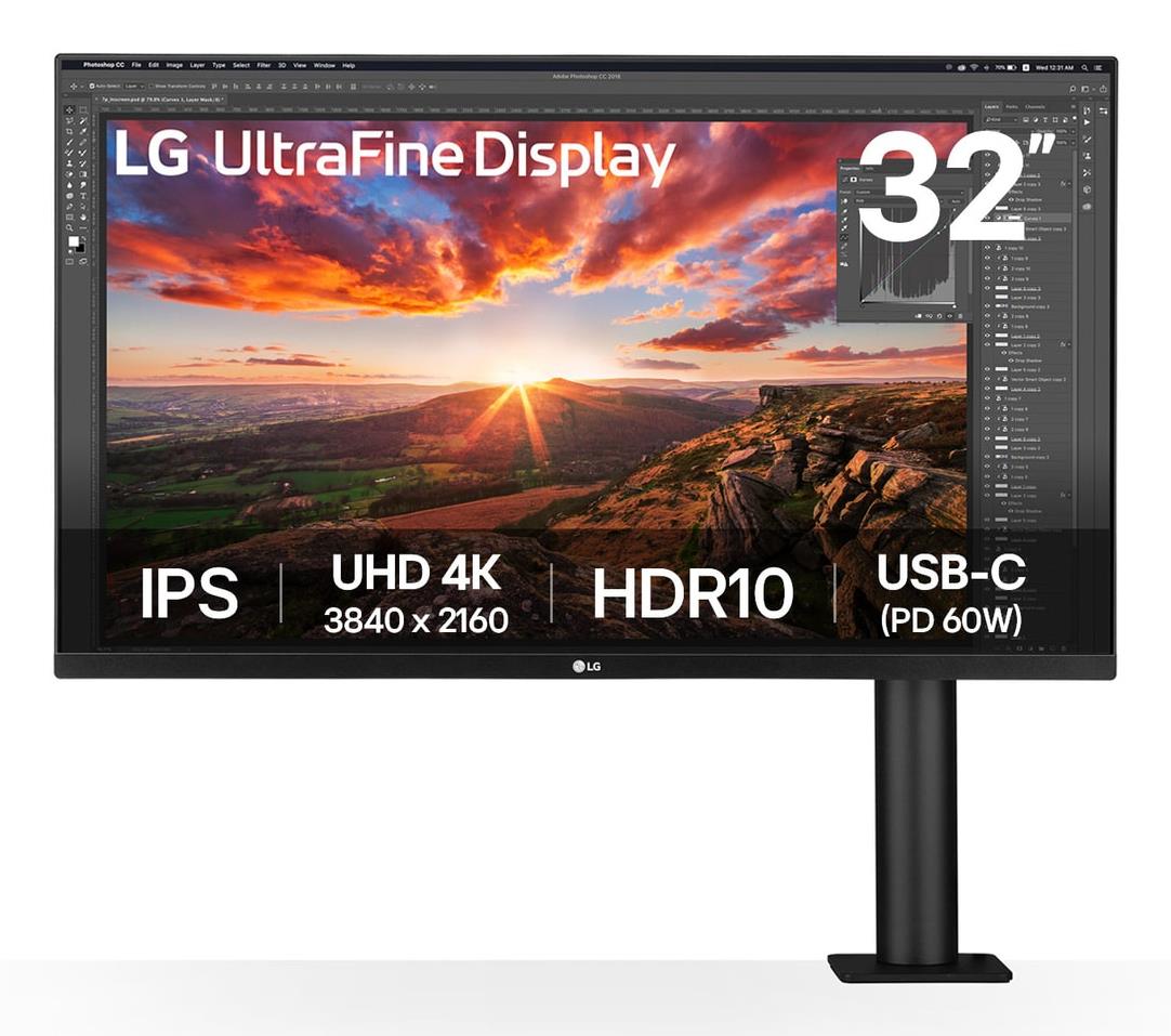 LCD Monitor|LG|31.5"|Panel IPS|3840x2160|16:9|60Hz|5 ms|Speakers|Swivel|Pivot|Height