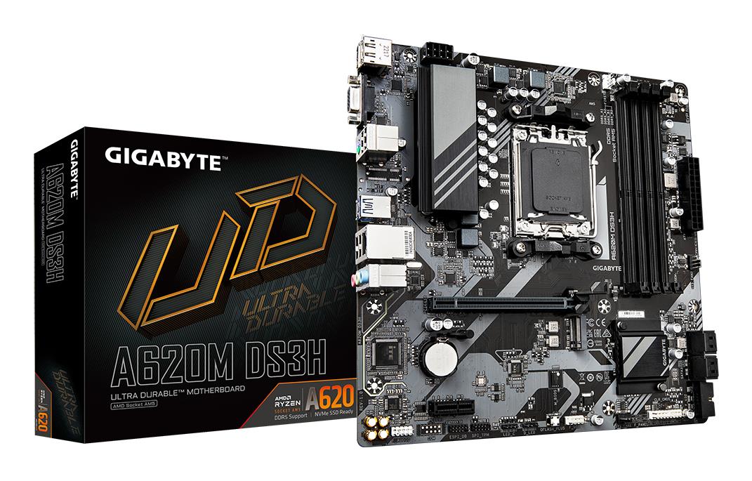 Mainboard|GIGABYTE|AMD A620|Socket AM5|micro ATX|RAM DDR5-SDRAM|4xSlots|1xPCI Express