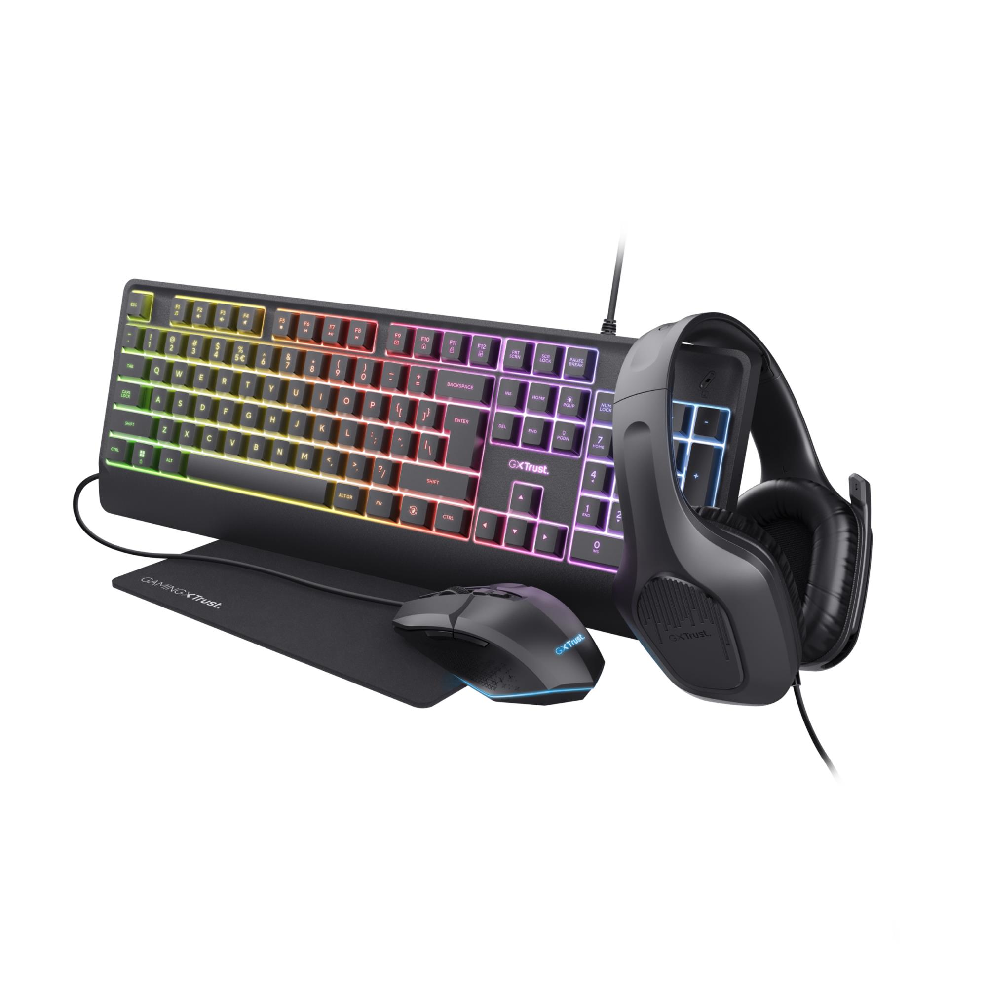 KEYBOARD +MOUSE GXT792 QUADROX/4-IN-1 BUNDLE ENG