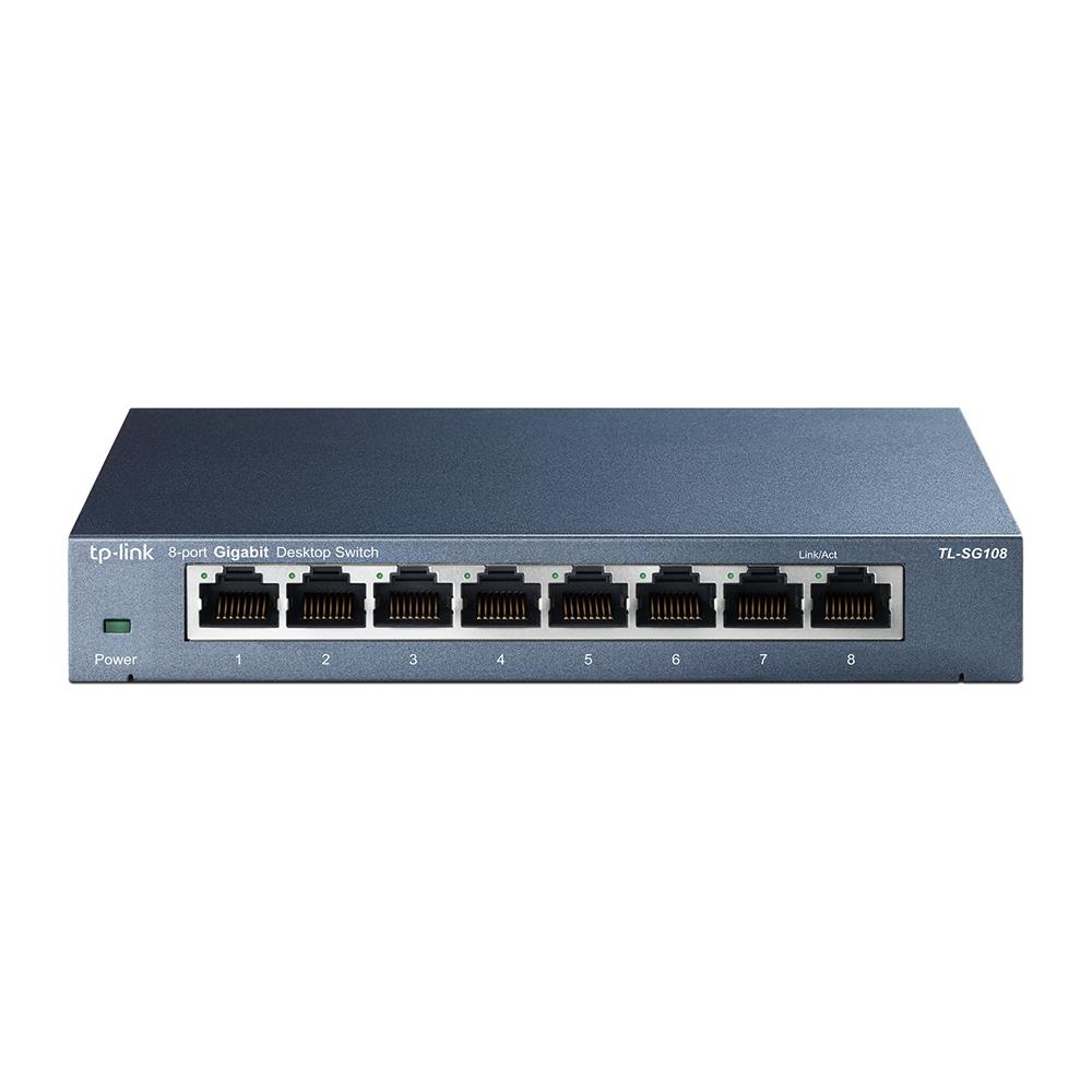 Switch|TP-LINK|TP-Link TL-SG108|Switch type Unmanaged|8xRJ-45 ports|RJ-45 Ports